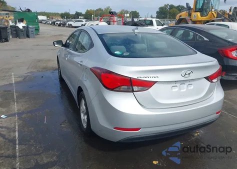 2014 Hyundai Elantra Se from USA, damaged, VIN KMHDH4AE5EU029548